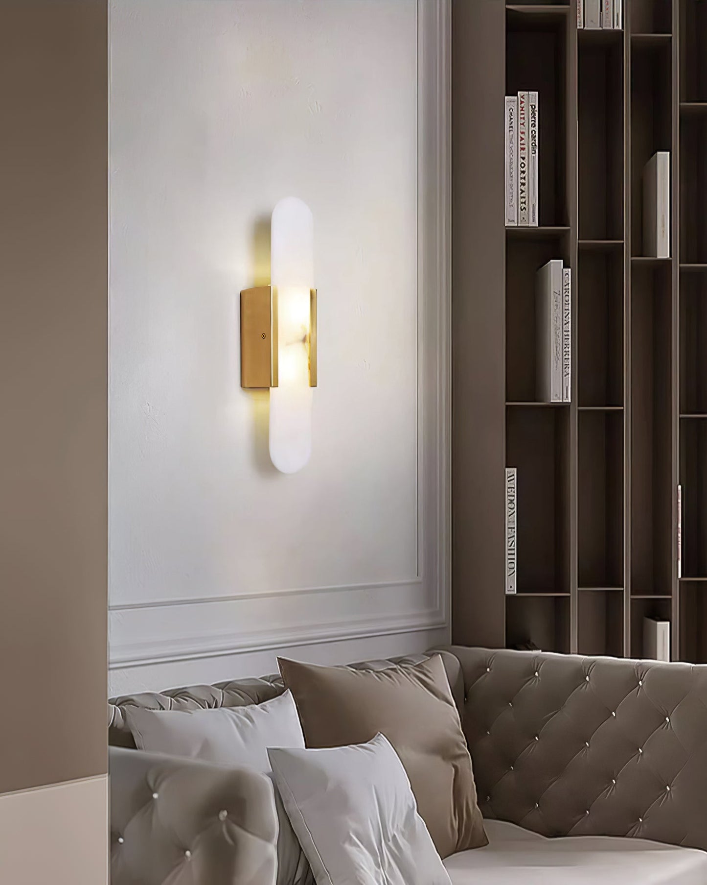 Melange Elongated Alabaster Wall Lamp - LED Indoor Lighting