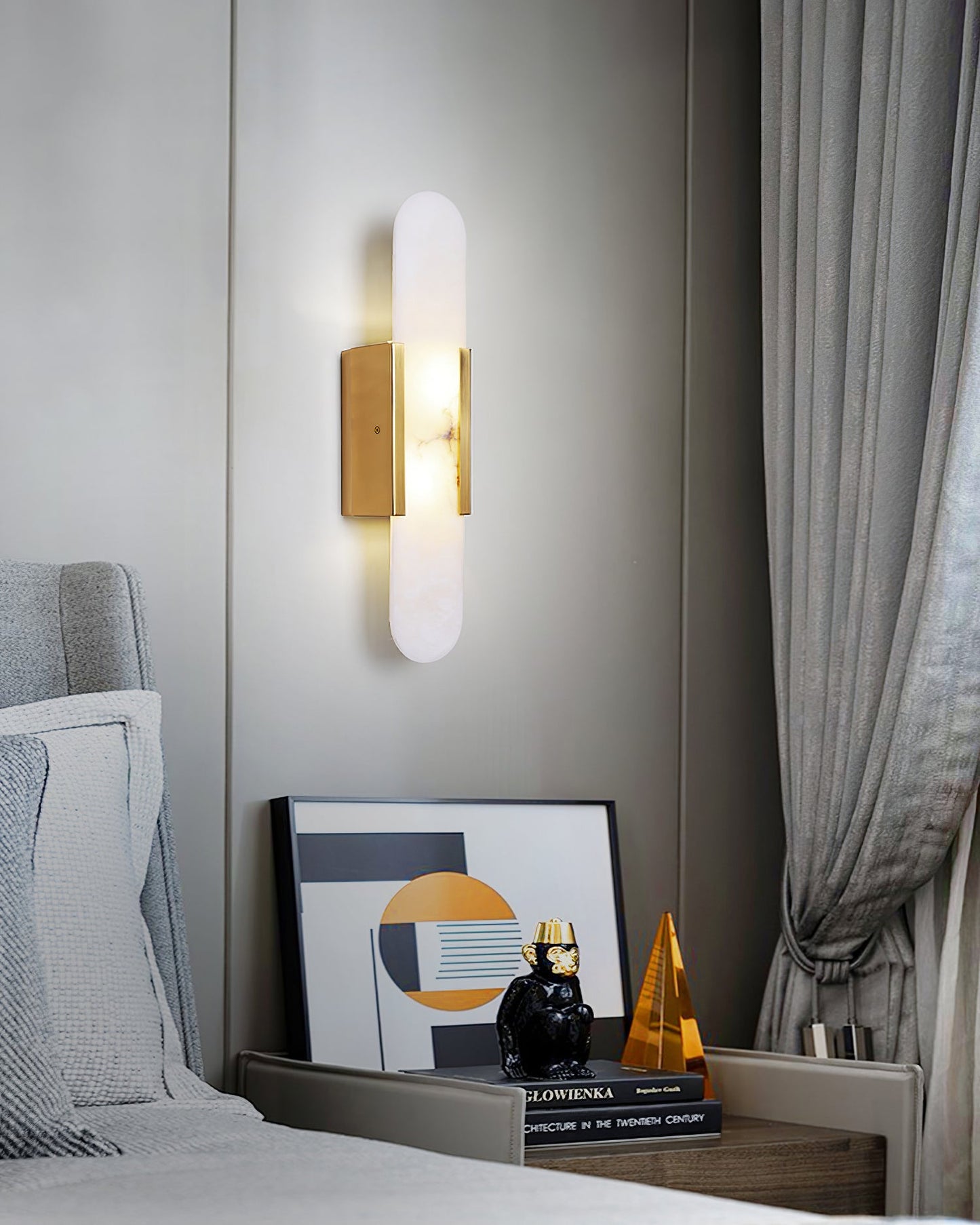 Melange Elongated Alabaster Wall Lamp - LED Indoor Lighting