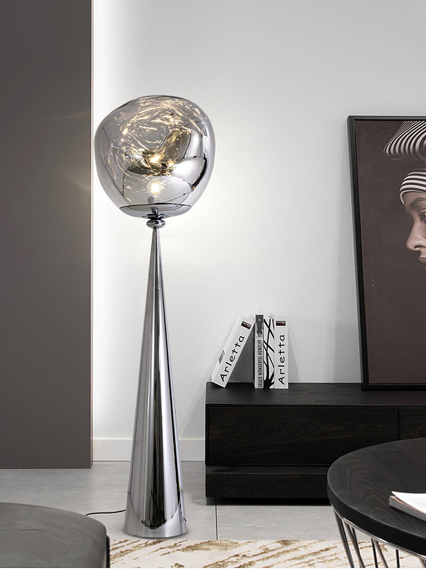 Cone Lava Floor Lamp - LED Indoor Lighting, Stylish Design