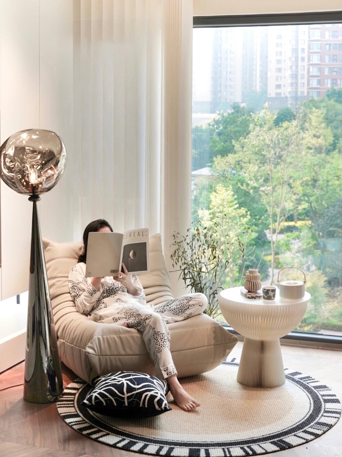 Cone Lava Floor Lamp - LED Indoor Lighting, Stylish Design
