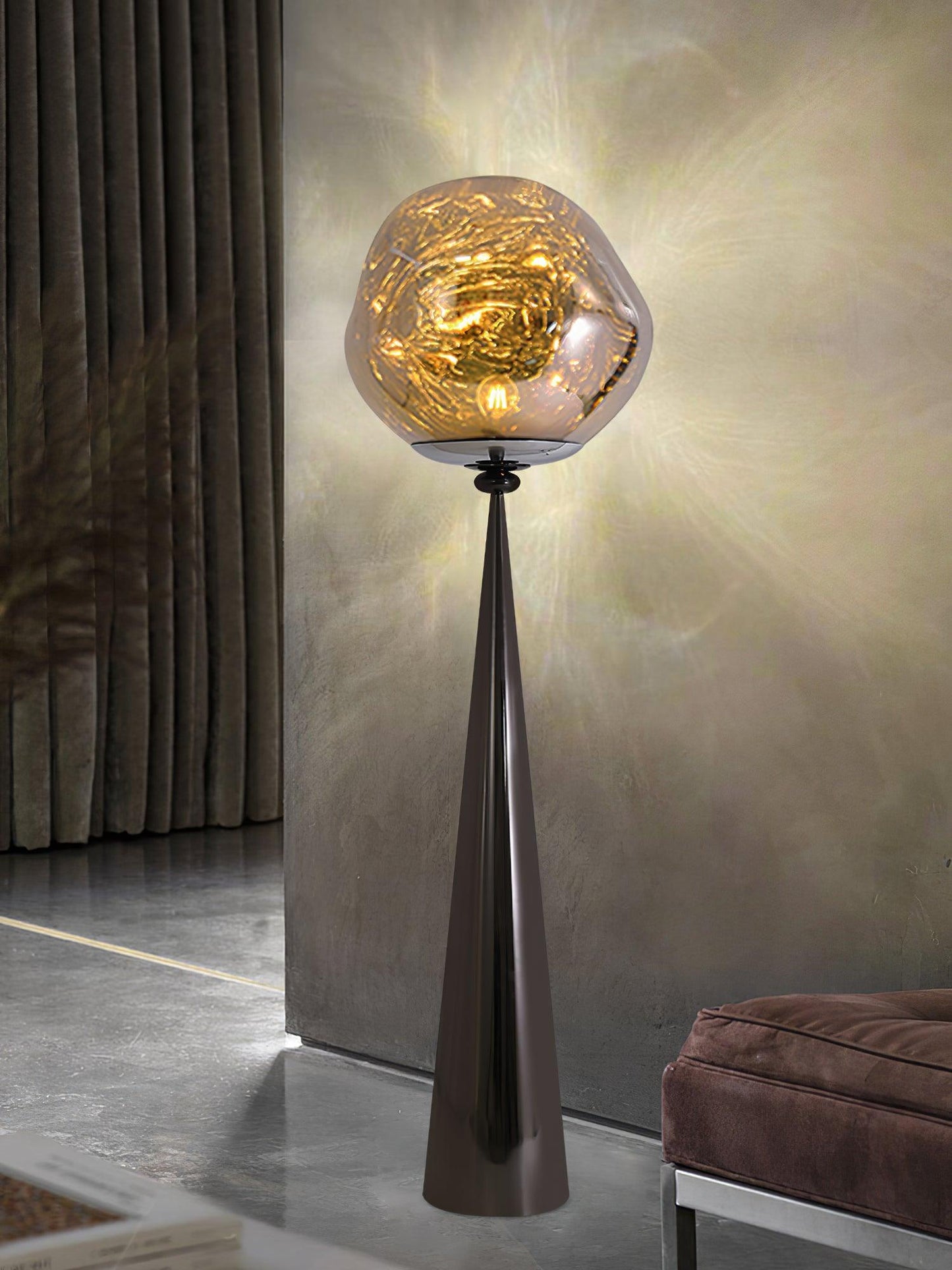 Cone Lava Floor Lamp - LED Indoor Lighting, Stylish Design