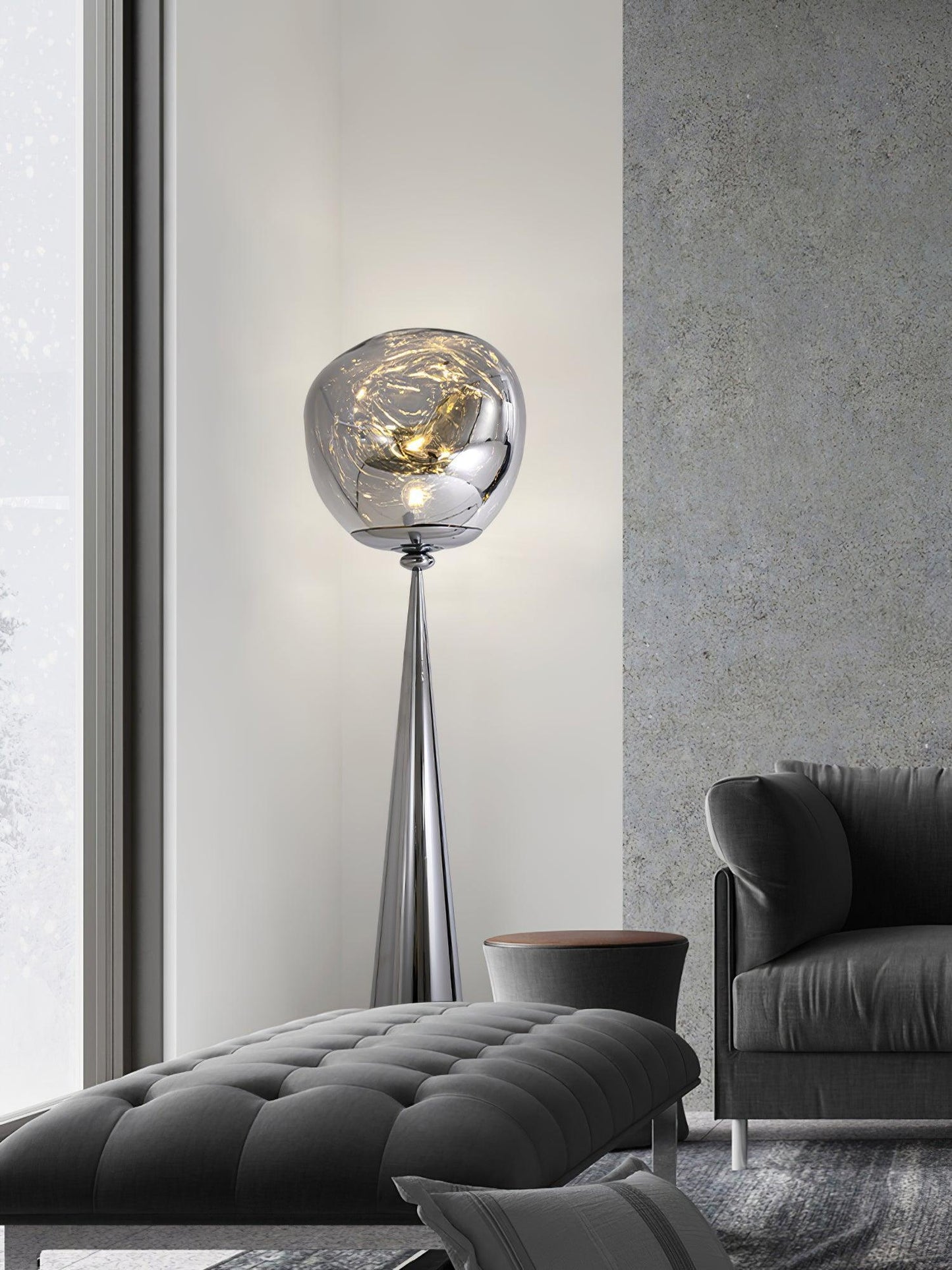 Cone Lava Floor Lamp - LED Indoor Lighting, Stylish Design