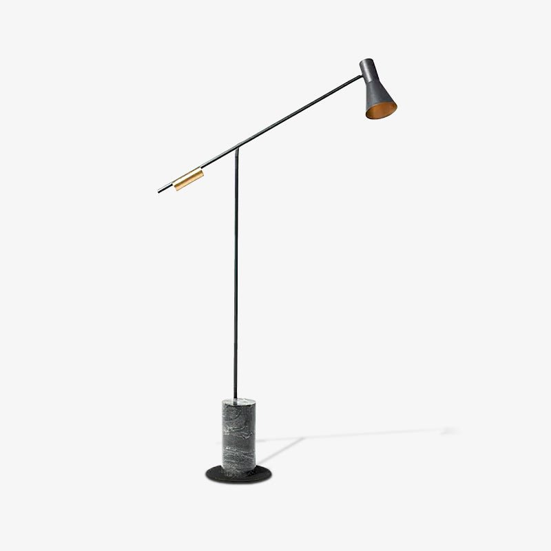 Metro Floor Lamp with Black Marble Base and LED Light