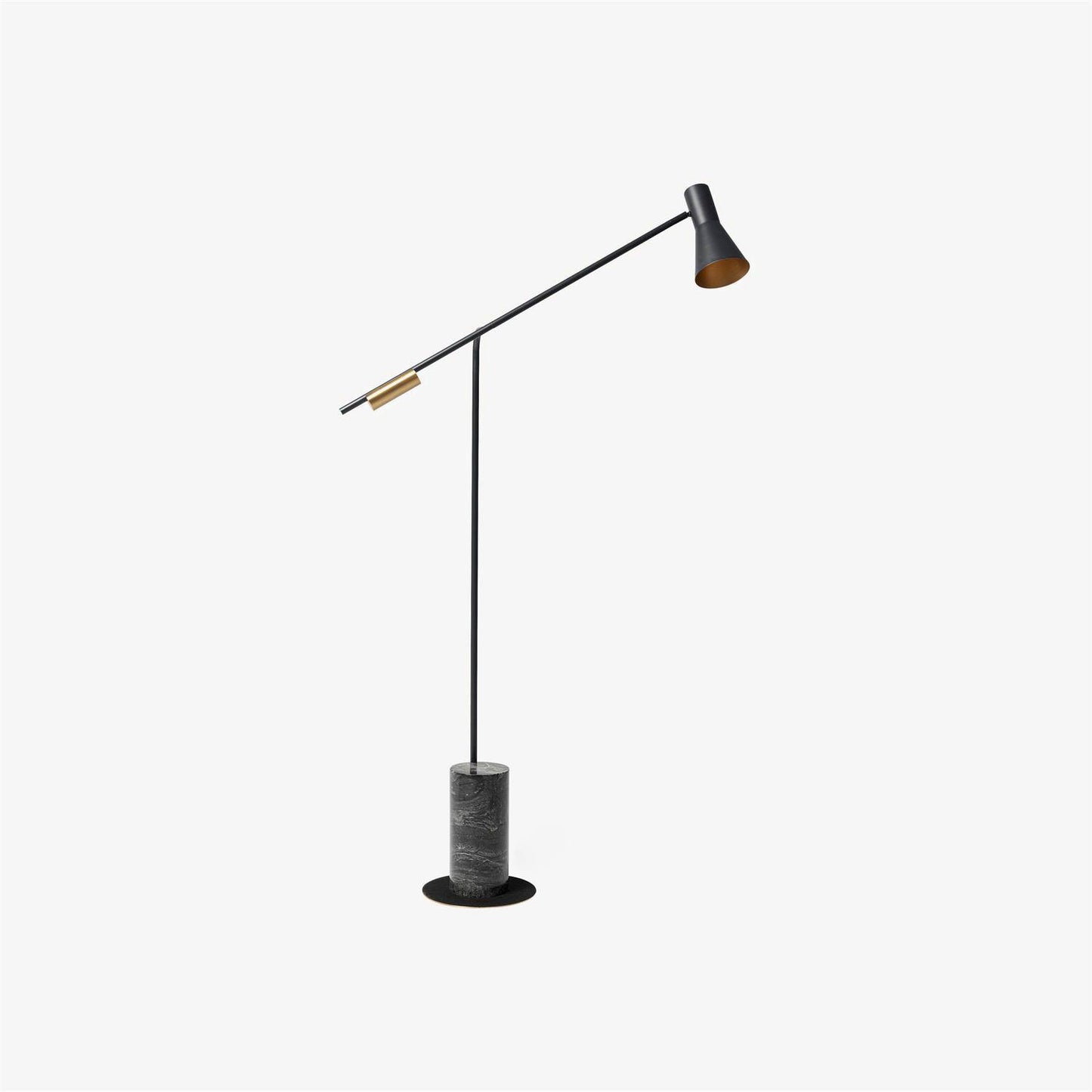 Metro Floor Lamp with Black Marble Base and LED Light