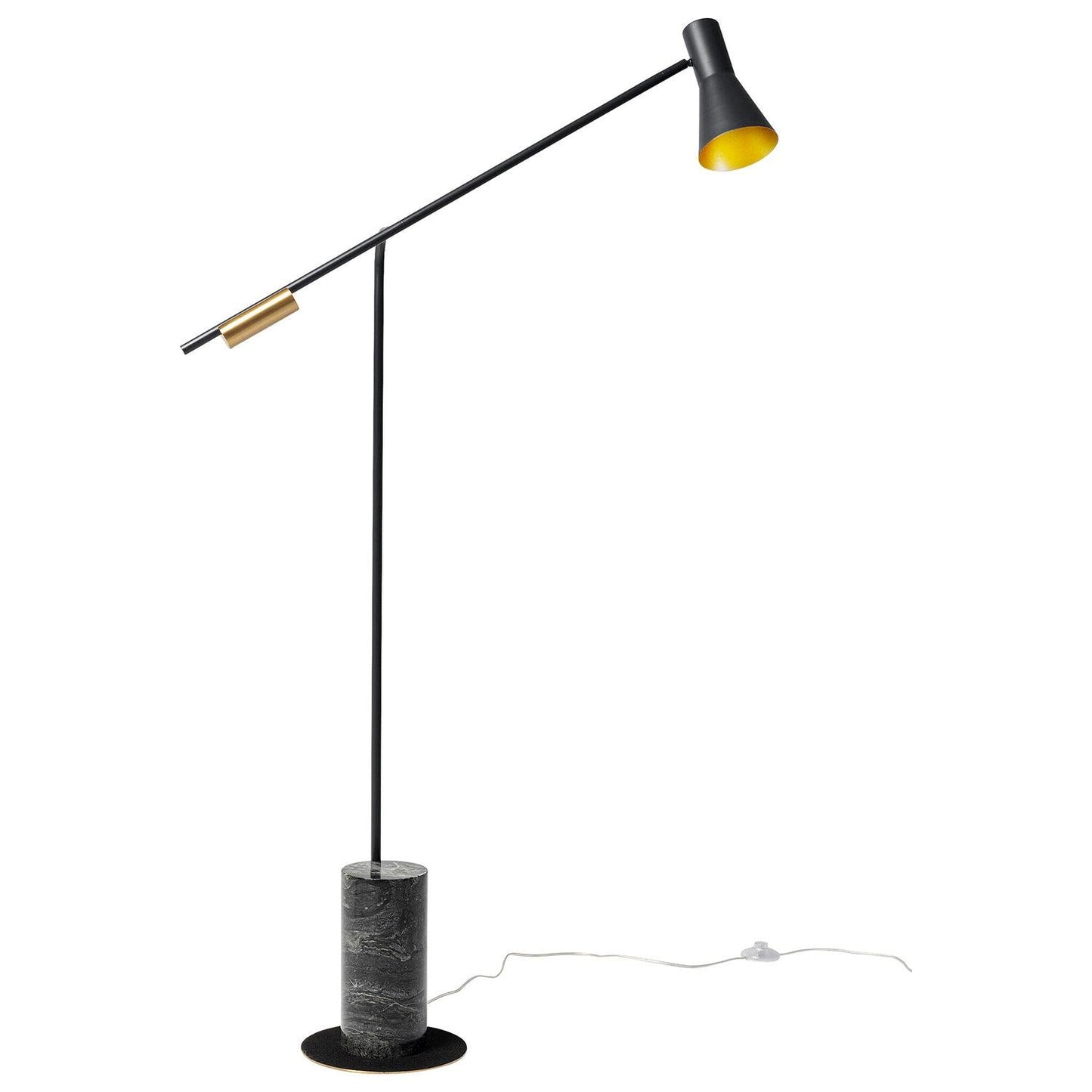 Metro Floor Lamp with Black Marble Base and LED Light