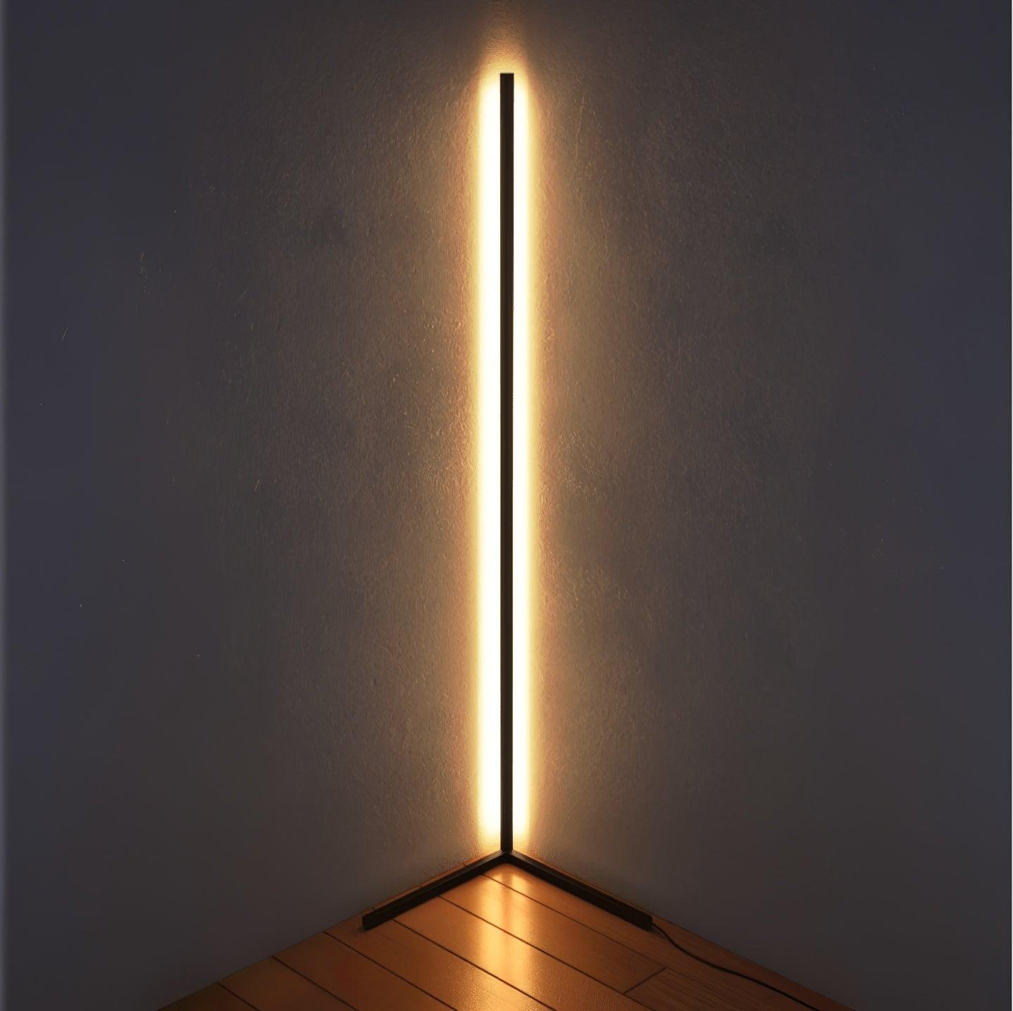 Minimalist LED Floor Lamp with Dimmable Control - Black