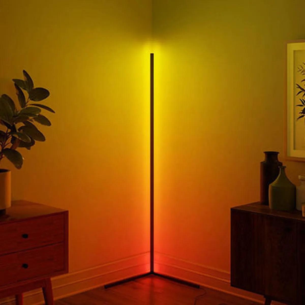 Minimalist LED Floor Lamp with Dimmable Control - Black
