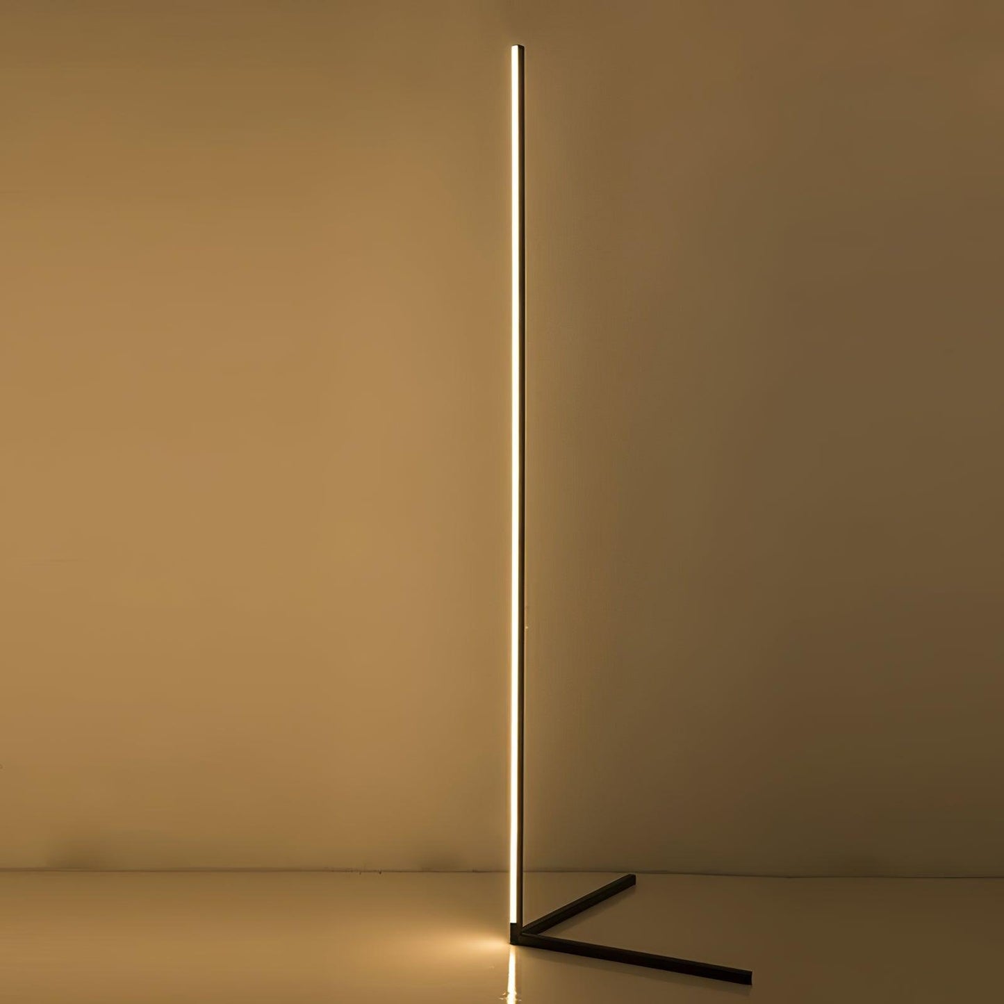 Minimalist LED Floor Lamp with Dimmable Control - Black