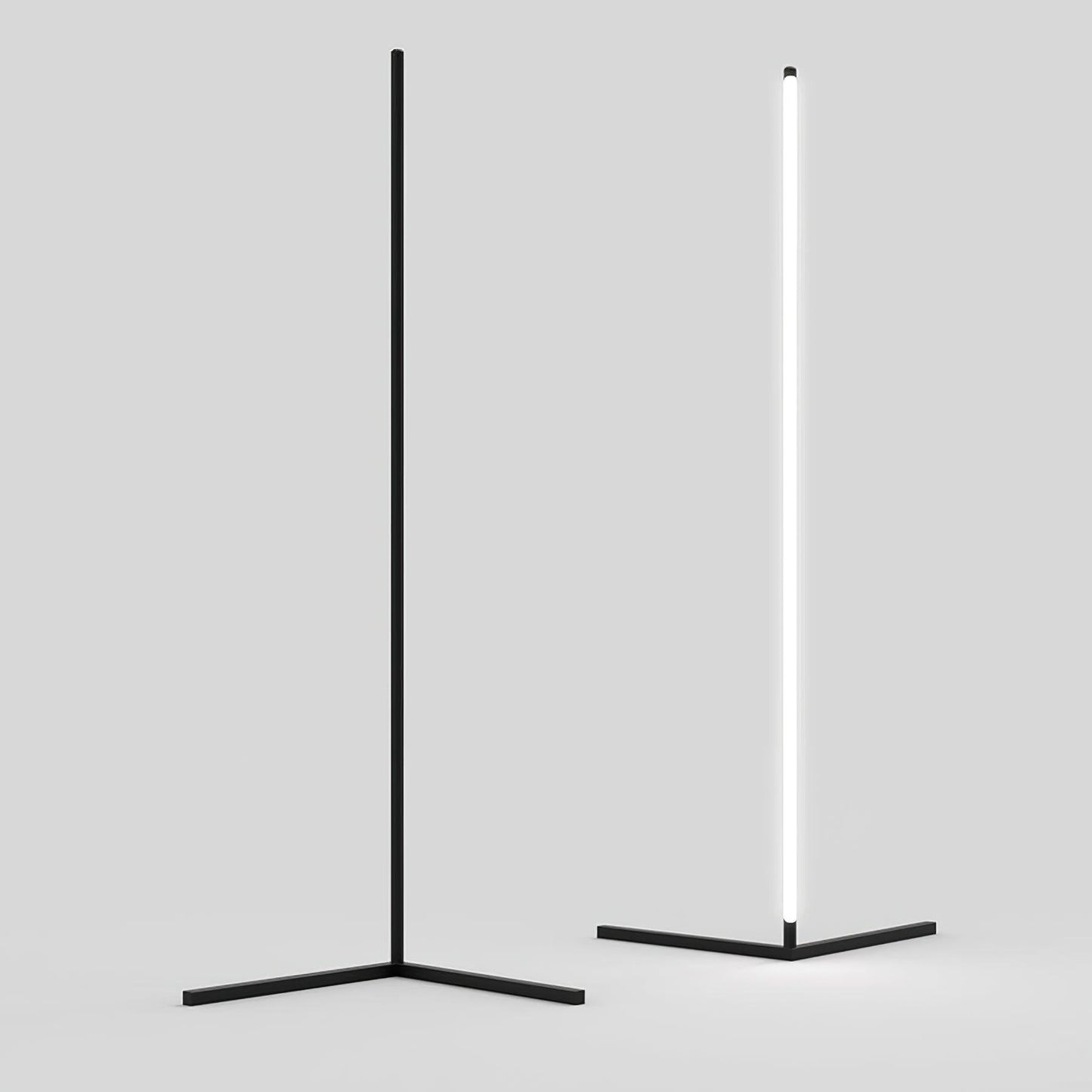 Minimalist LED Floor Lamp with Dimmable Control - Black