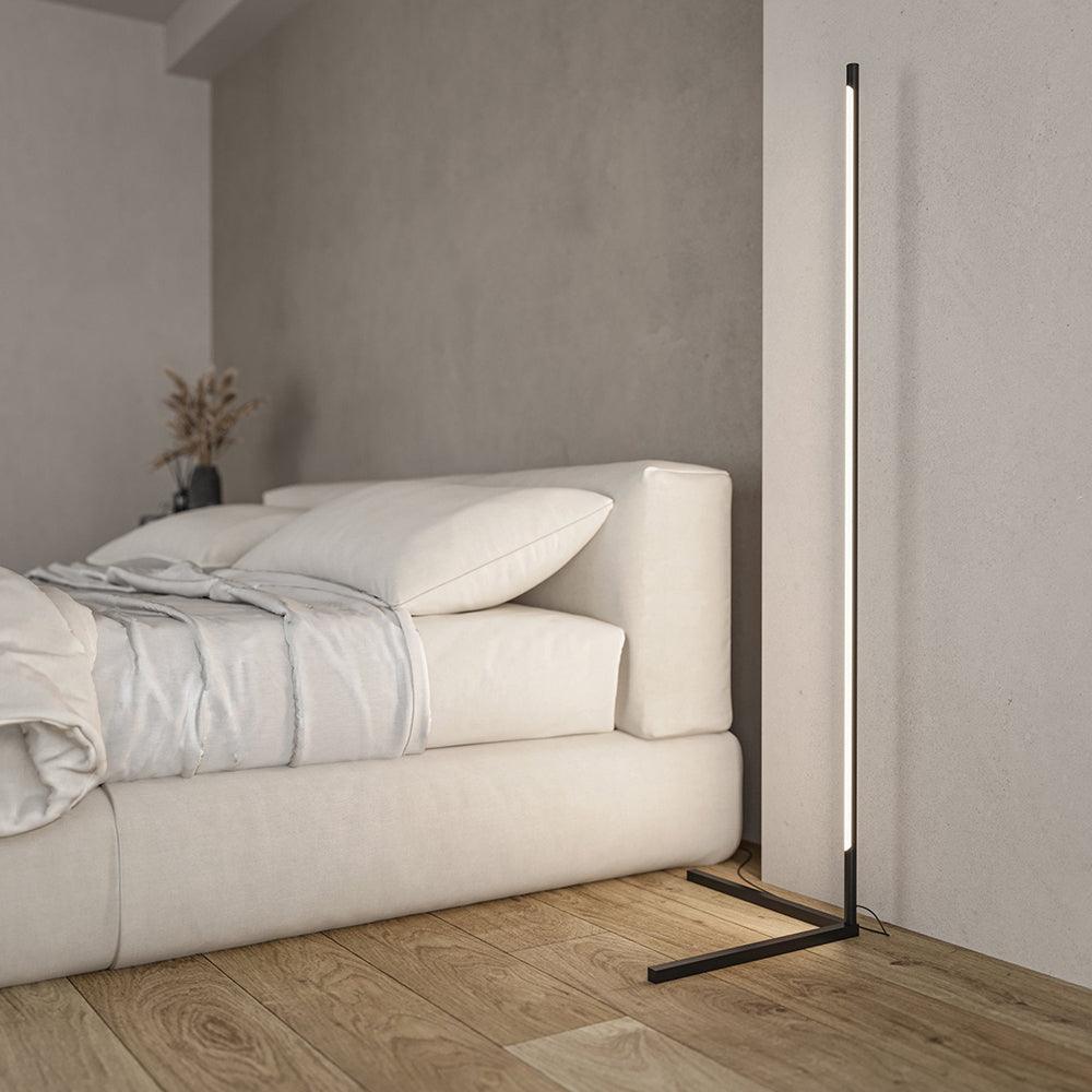Minimalist LED Floor Lamp with Dimmable Control - Black