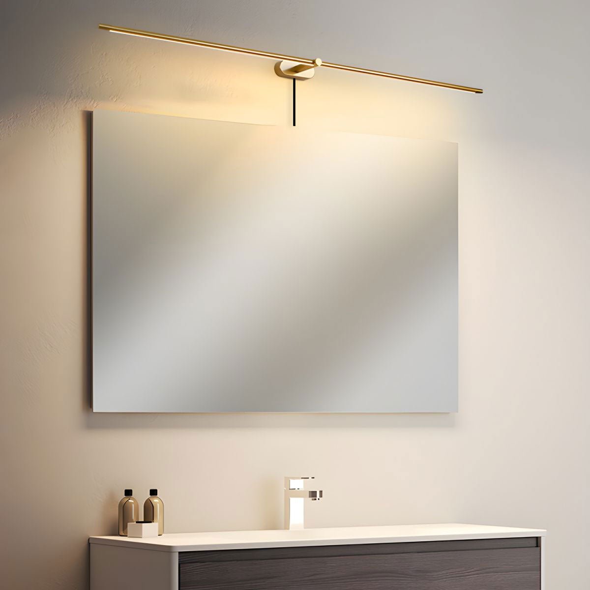 Minimalist Linear Plug-in Wall Lamp with Integrated LED Light
