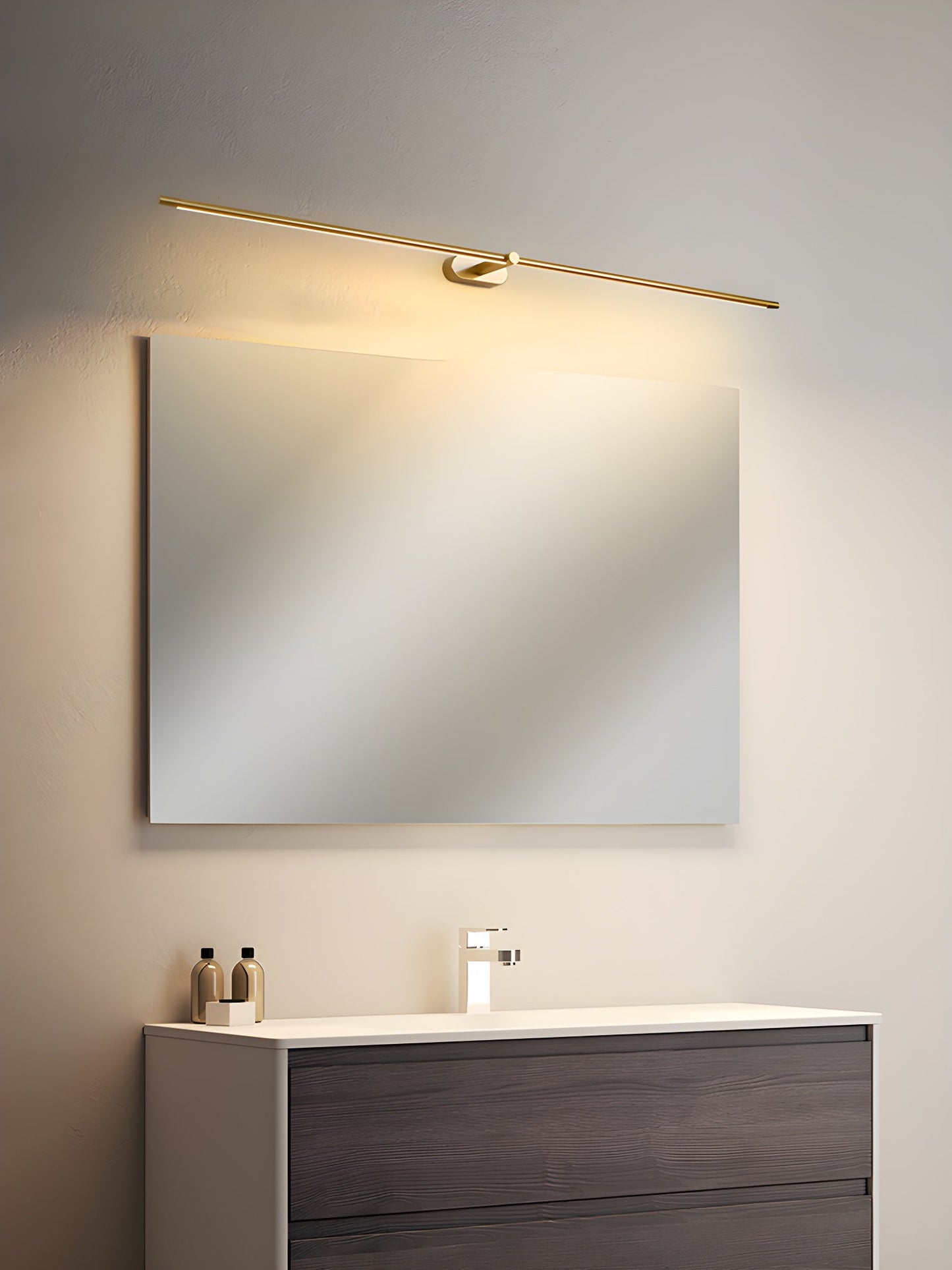 Minimalist Linear Plug-in Wall Lamp with Integrated LED Light
