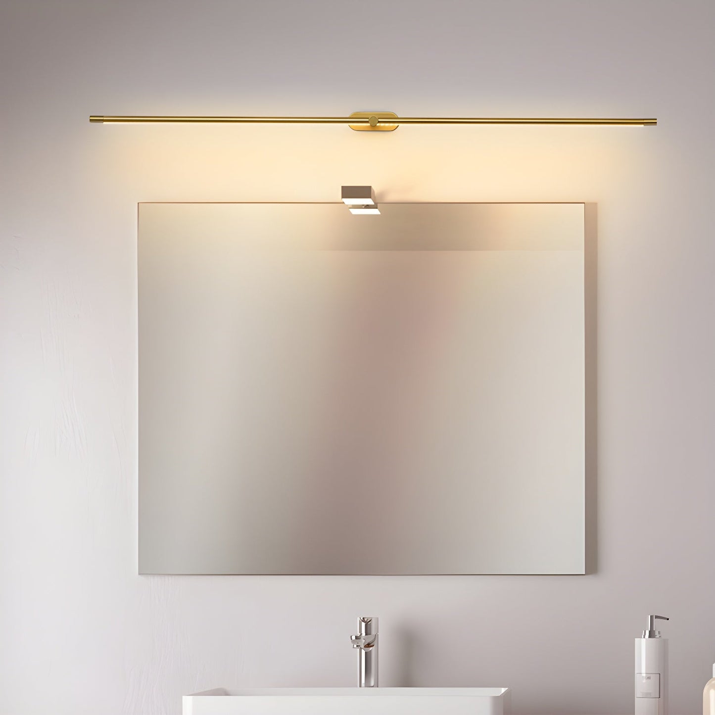 Minimalist Linear Plug-in Wall Lamp with Integrated LED Light
