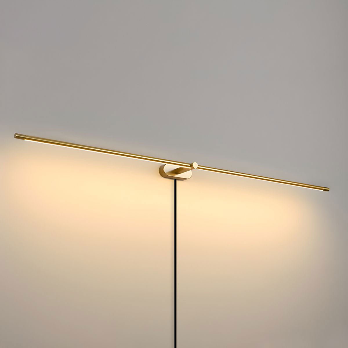 Minimalist Linear Plug-in Wall Lamp with Integrated LED Light