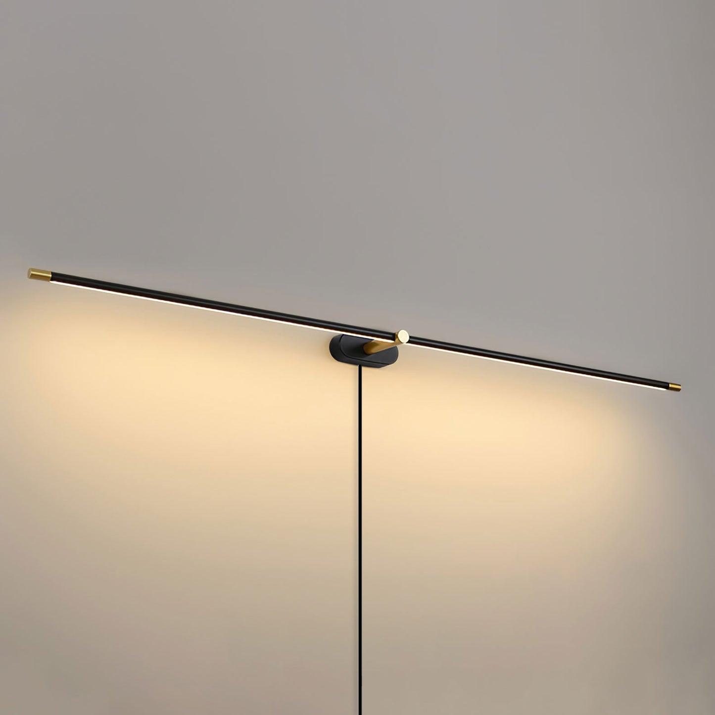 Minimalist Linear Plug-in Wall Lamp with Integrated LED Light
