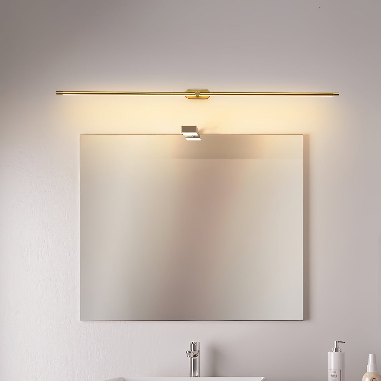 Minimalist Linear Plug-in Wall Lamp with Integrated LED Light