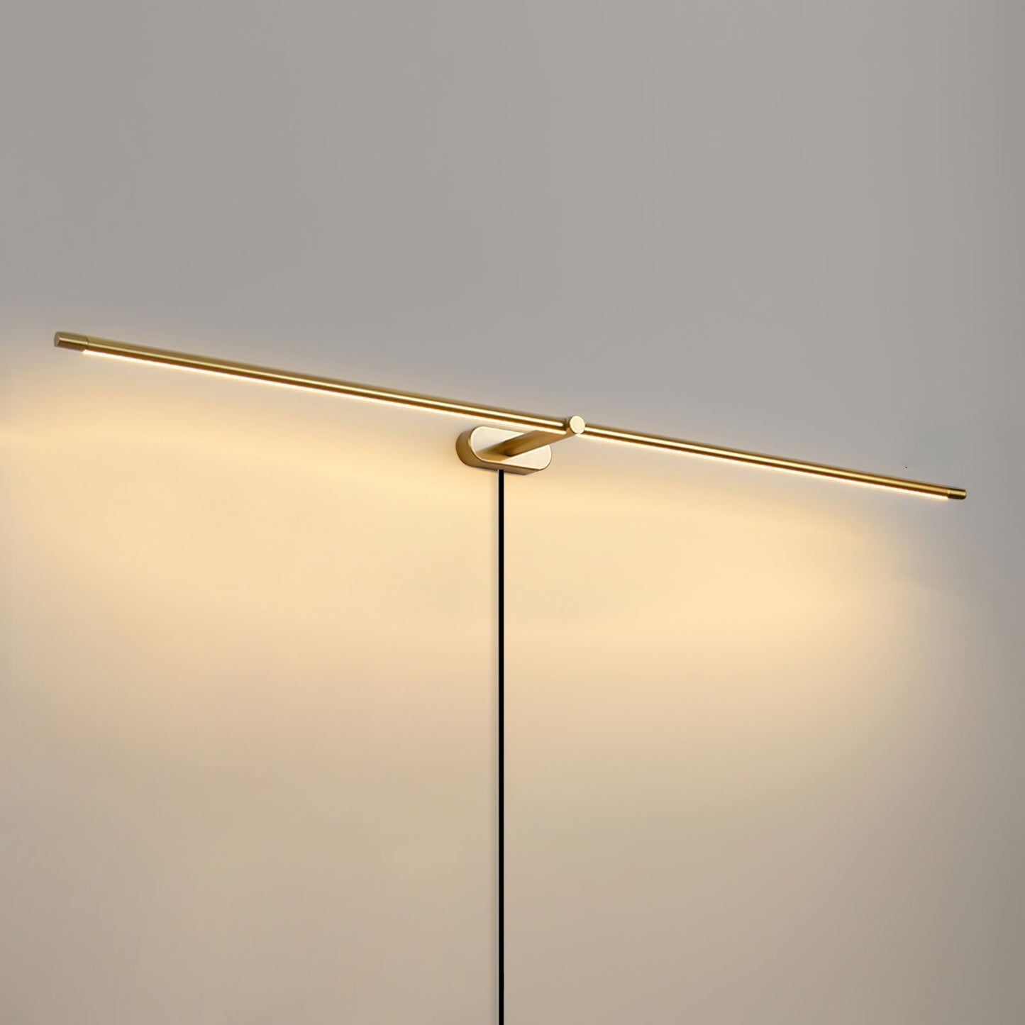 Minimalist Linear Plug-in Wall Lamp with Integrated LED Light
