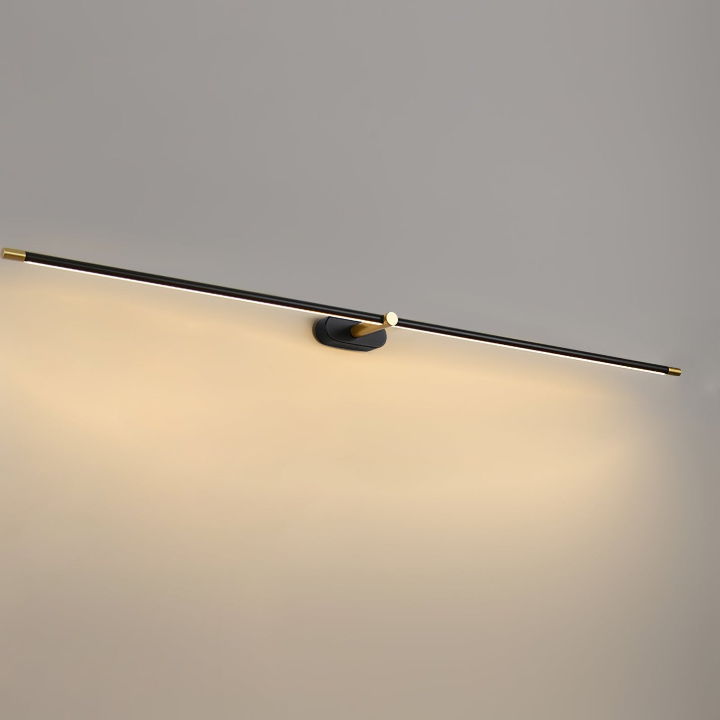 Minimalist Linear Plug-in Wall Lamp with Integrated LED Light