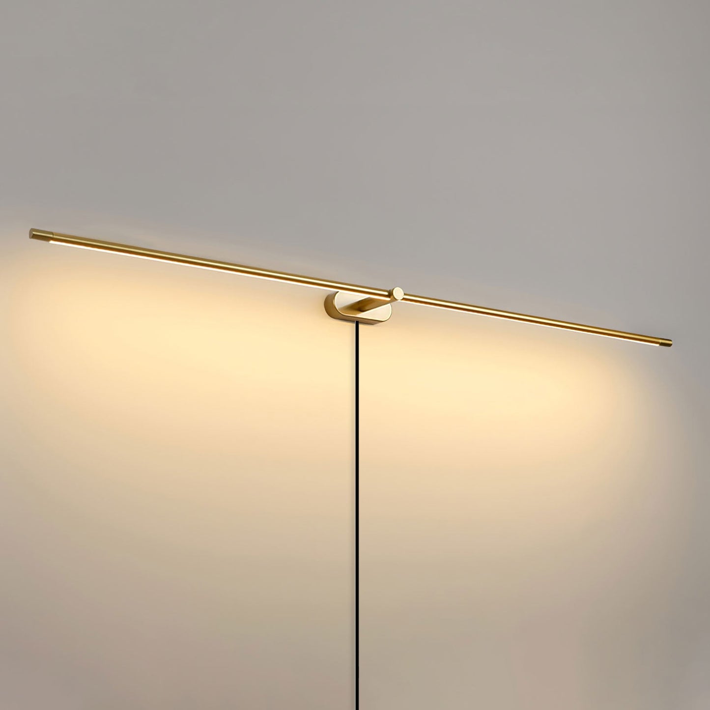 Minimalist Linear Plug-in Wall Lamp with Integrated LED Light