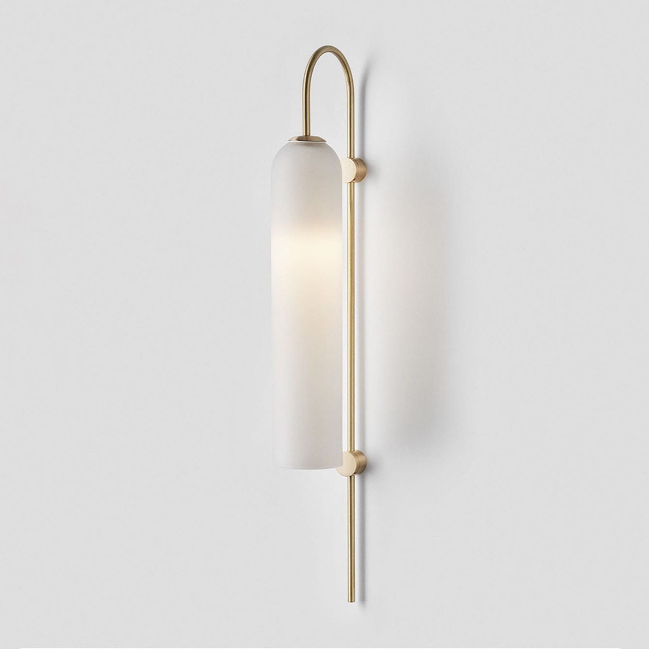 Modern Glass Wall Lamp Sconce - LED, Black & Gold Finish