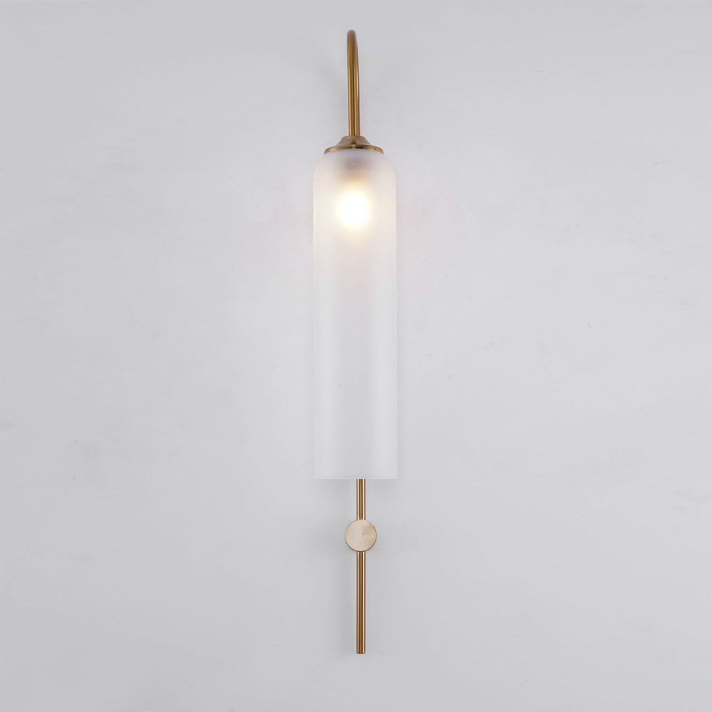 Modern Glass Wall Lamp Sconce - LED, Black & Gold Finish