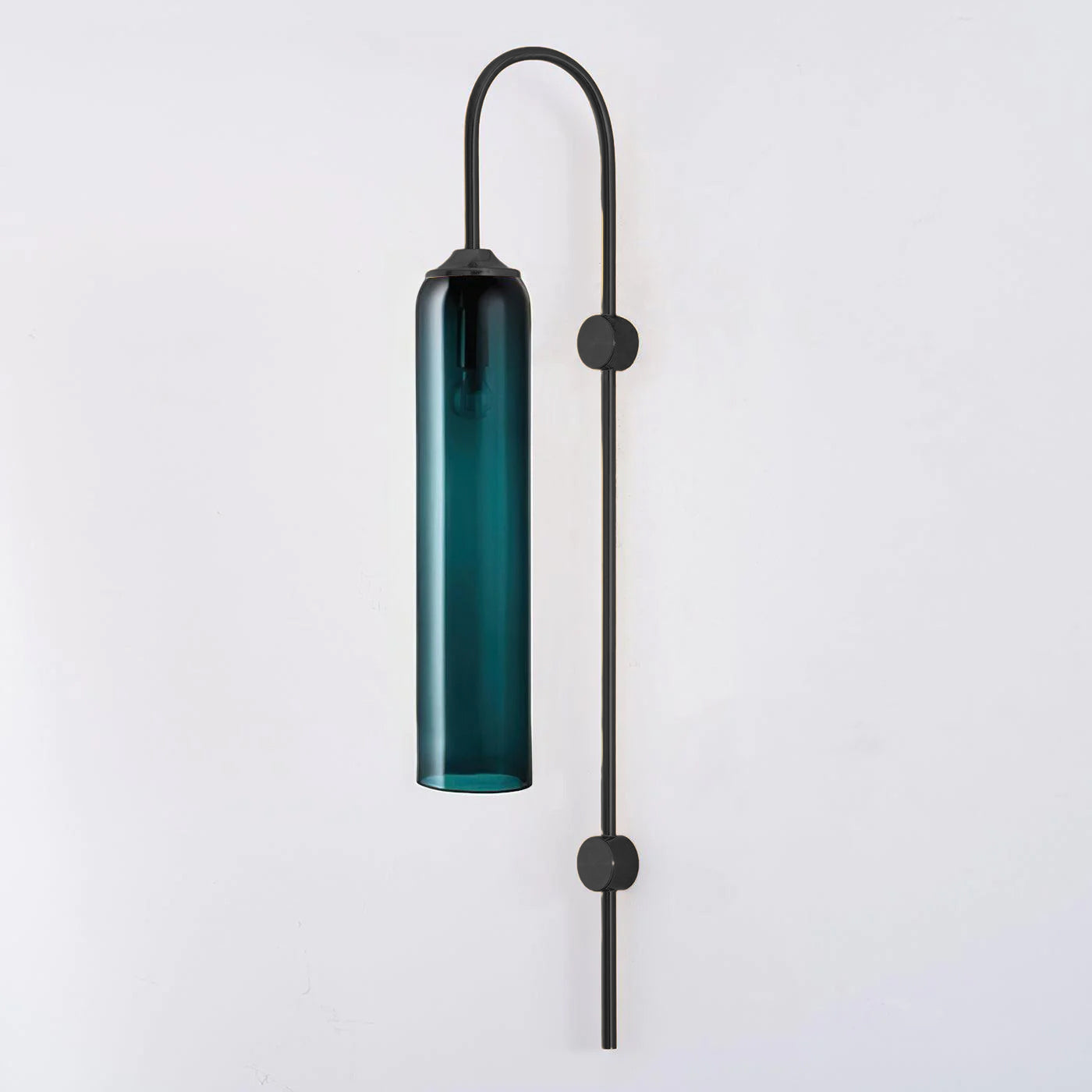 Modern Glass Wall Lamp Sconce - LED, Black & Gold Finish