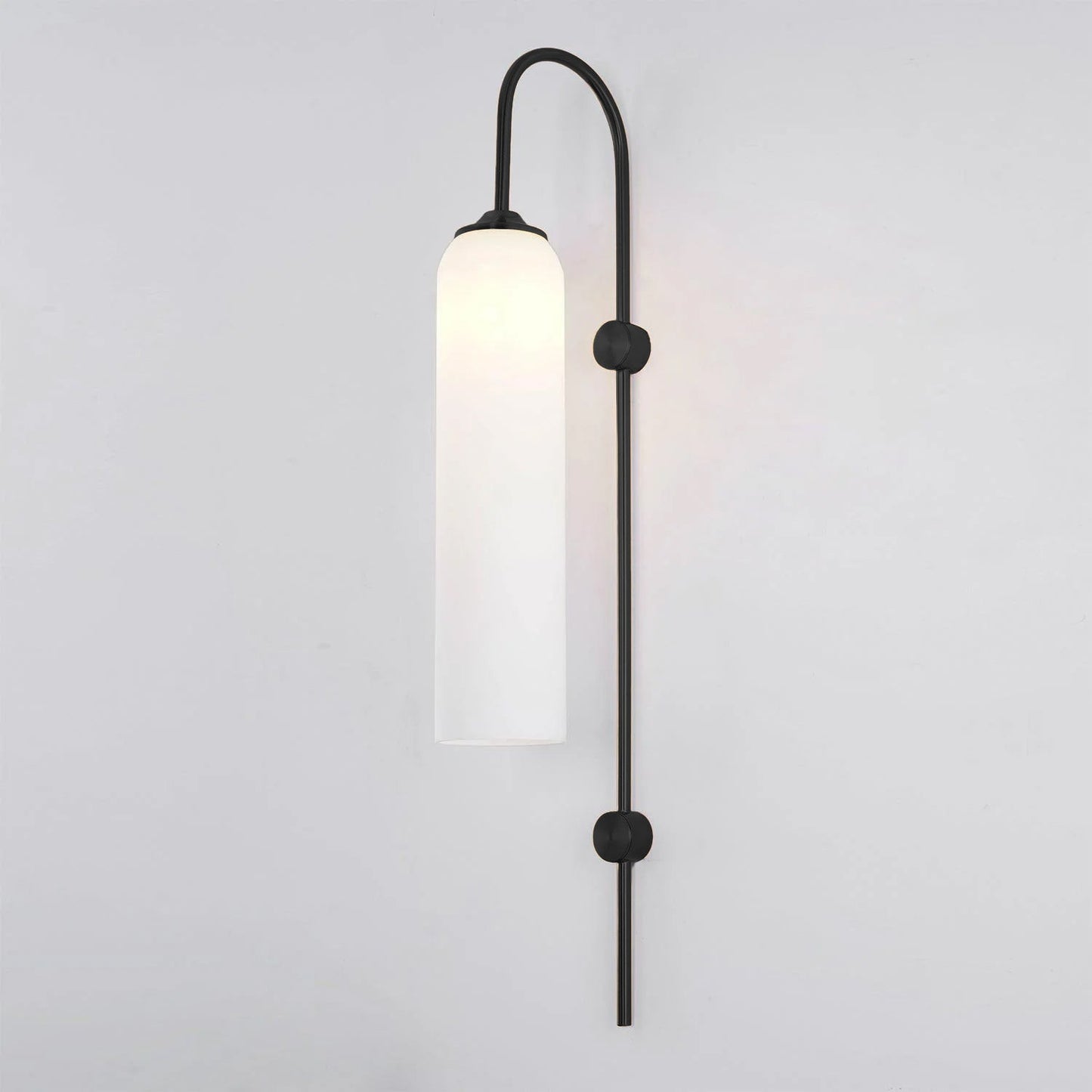 Modern Glass Wall Lamp Sconce - LED, Black & Gold Finish