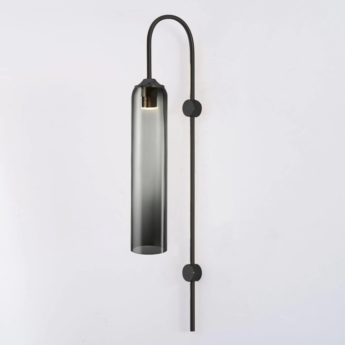 Modern Glass Wall Lamp Sconce - LED, Black & Gold Finish