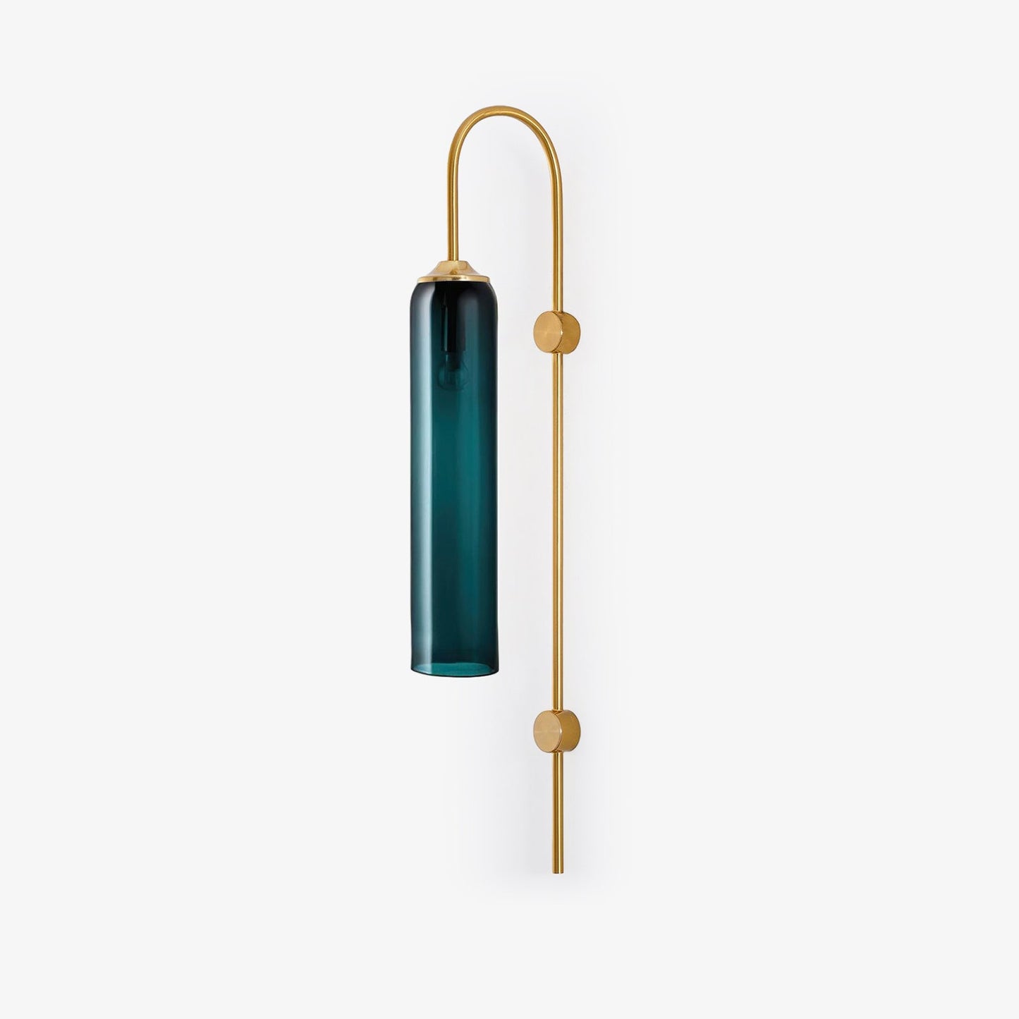 Modern Glass Wall Lamp Sconce - LED, Black & Gold Finish