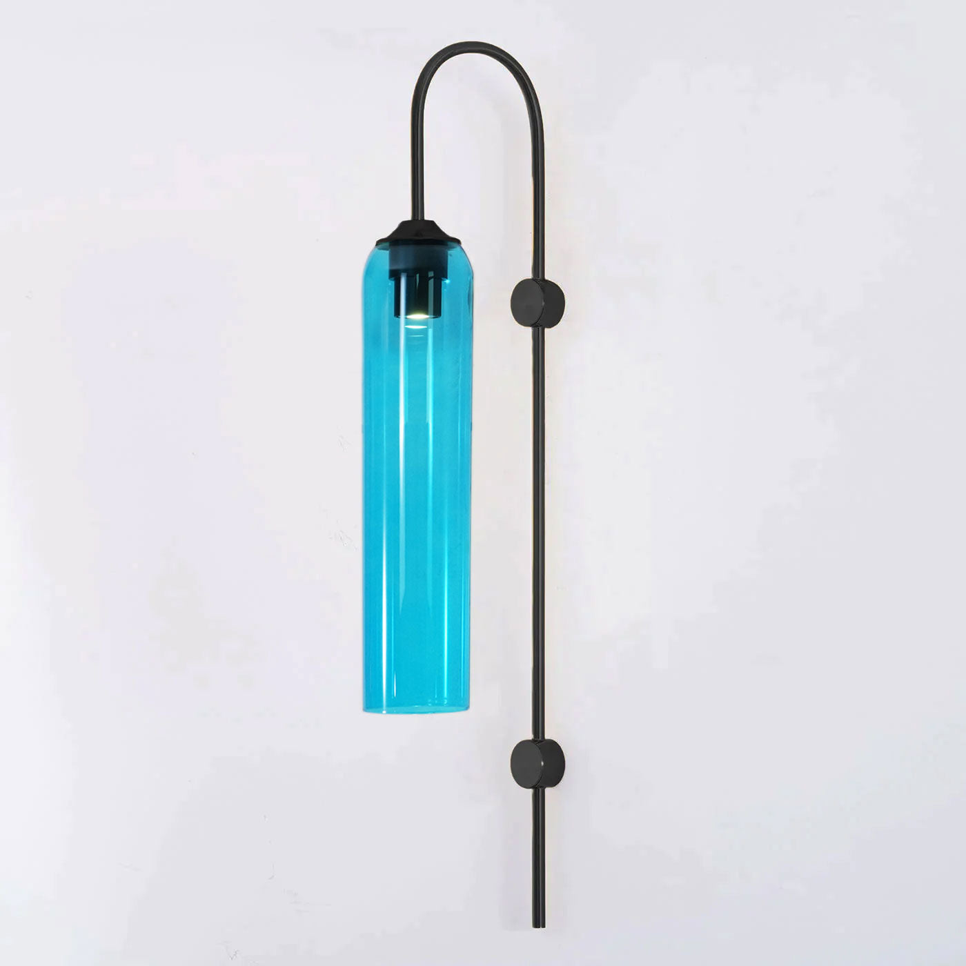 Modern Glass Wall Lamp Sconce - LED, Black & Gold Finish