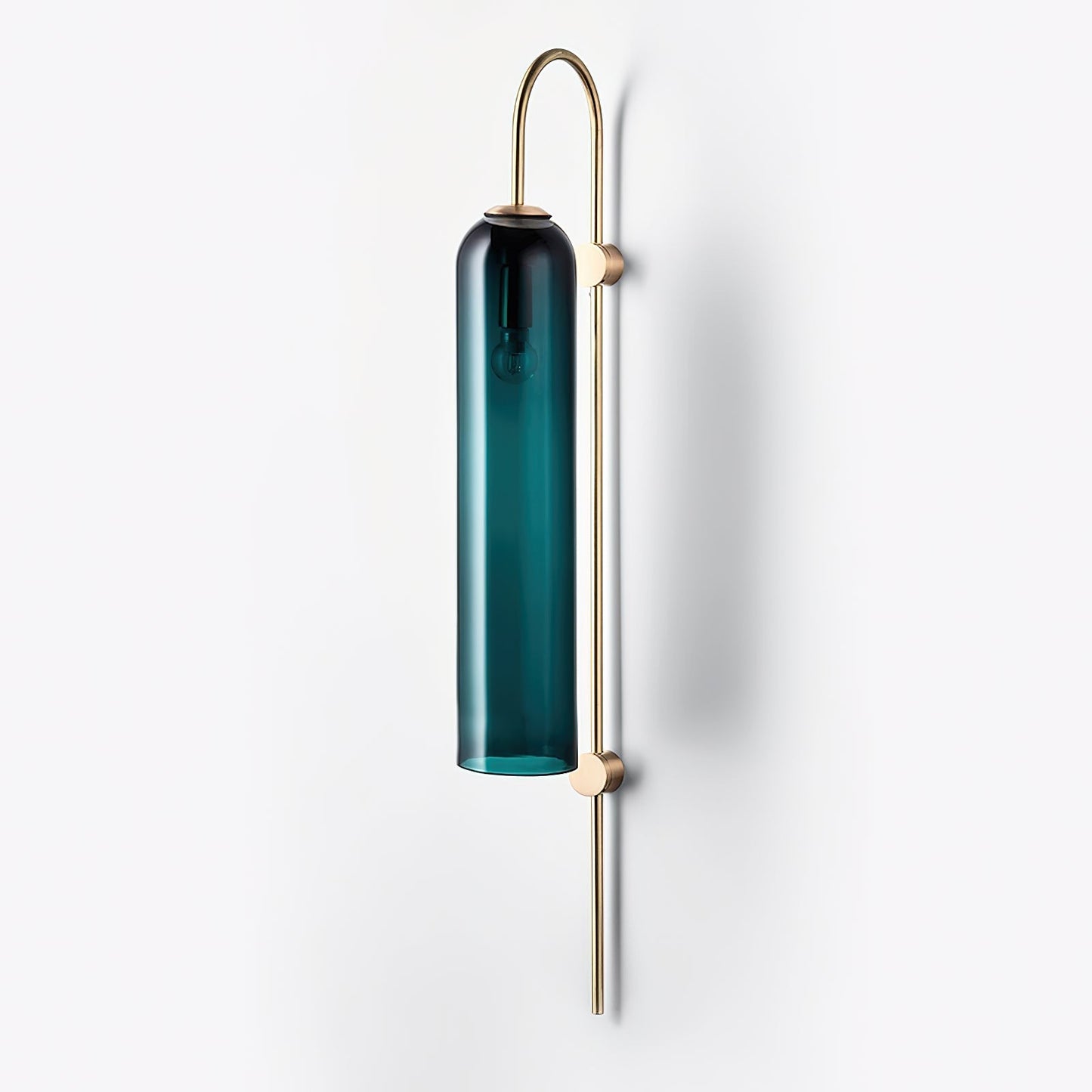 Modern Glass Wall Lamp Sconce - LED, Black & Gold Finish