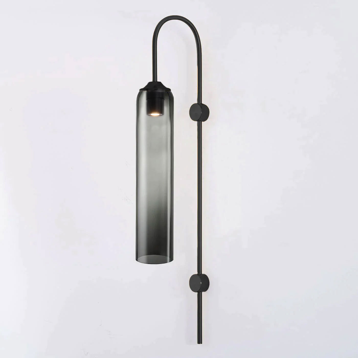 Modern Glass Wall Lamp Sconce - LED, Black & Gold Finish