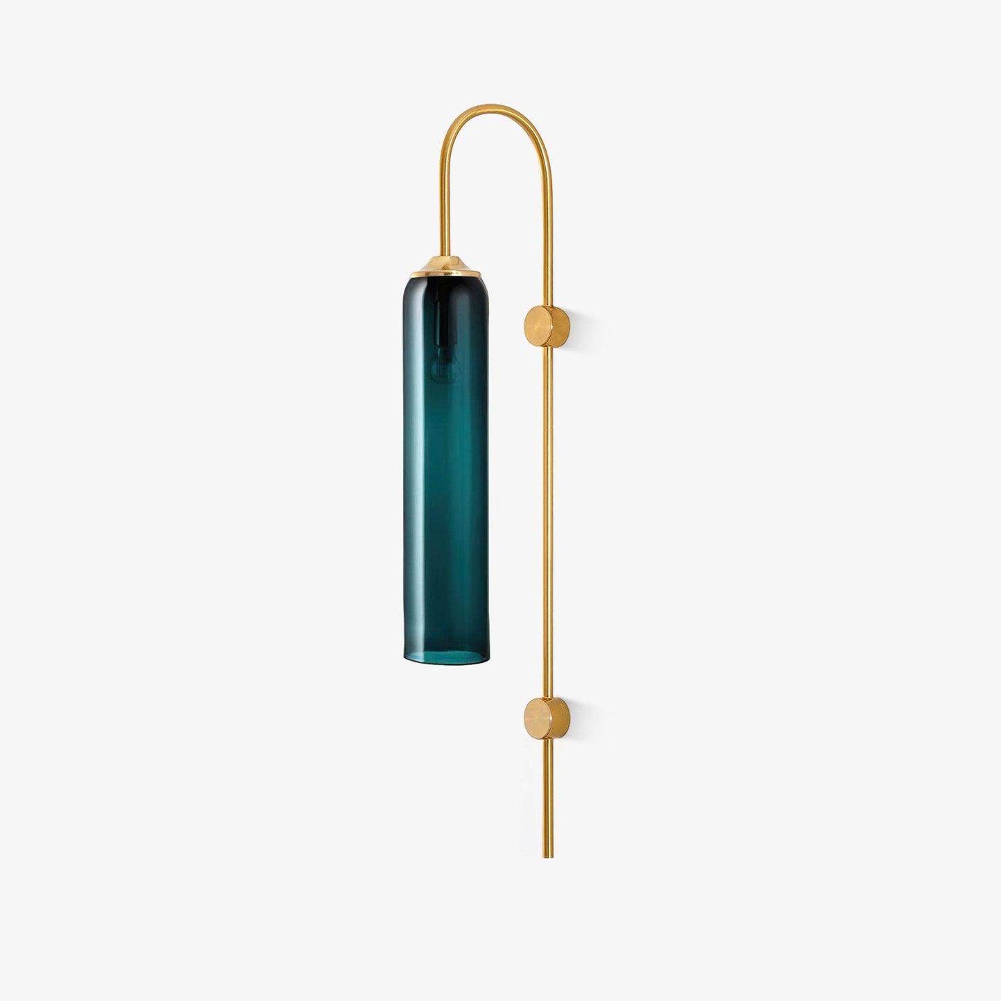 Modern Glass Wall Lamp Sconce - LED, Black & Gold Finish