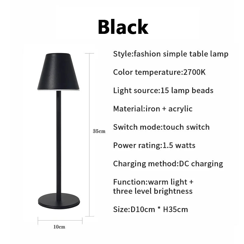 Wireless Desk Lamp - Modern, Rechargeable & Flexible