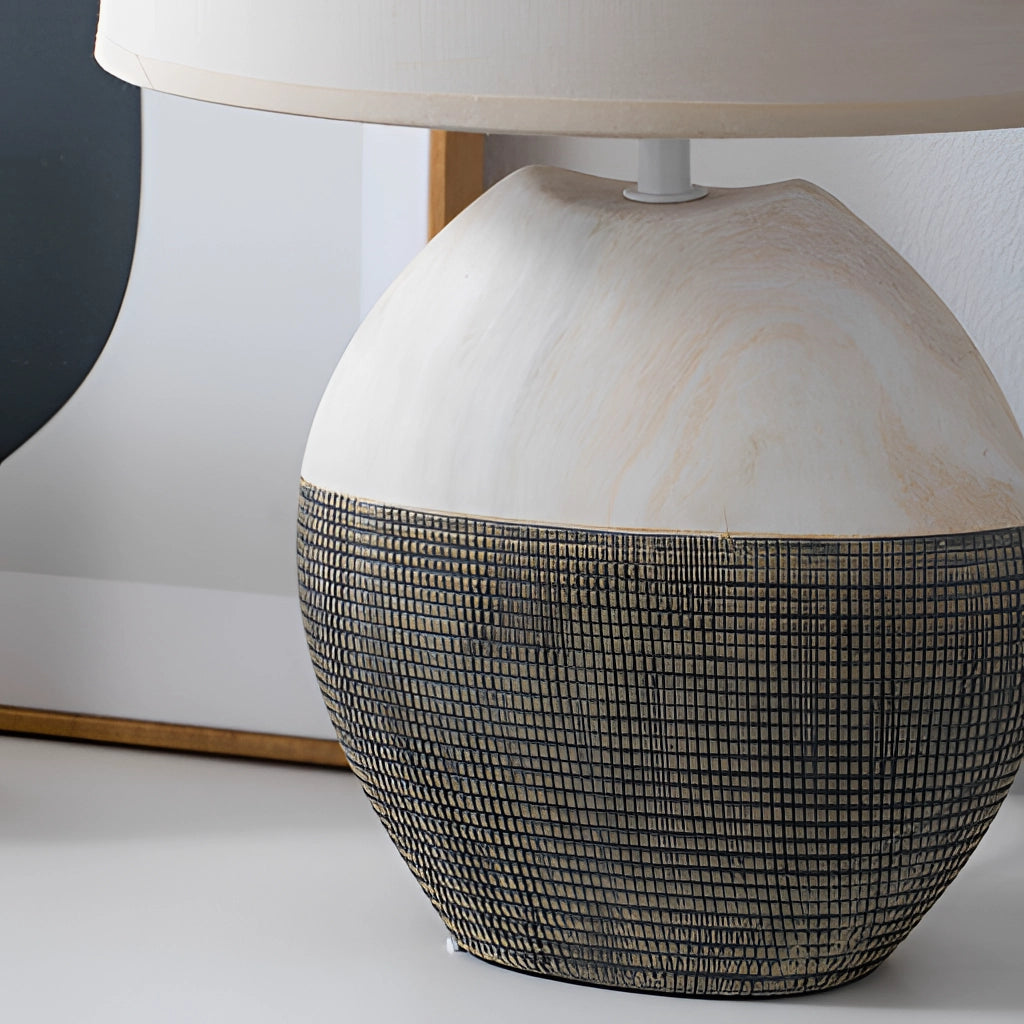 Modern Table Lamp with Shade – Rechargeable LED Light for Living Room or Bedroom