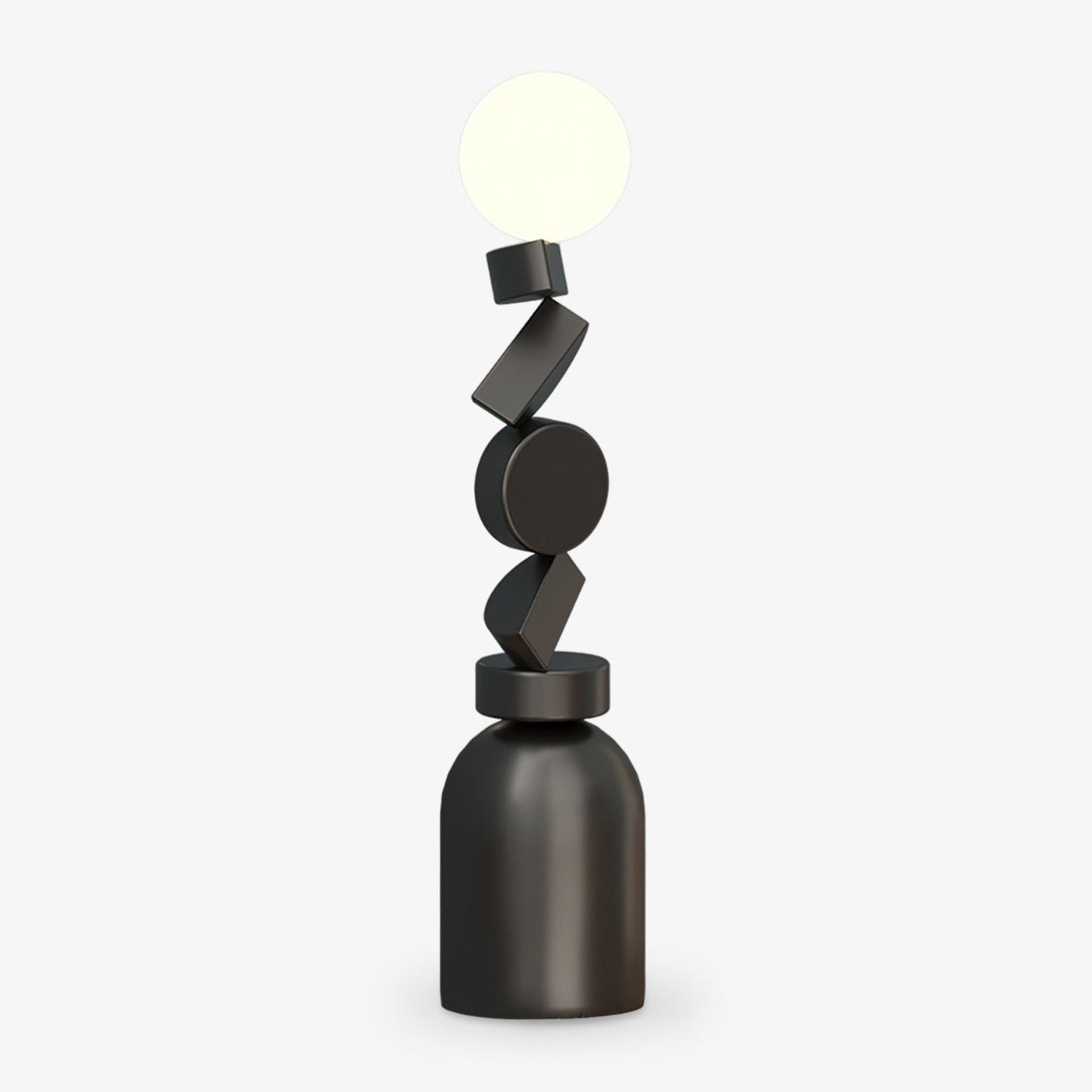Monolith Cube Floor Lamp with LED Light and Dimmable Switch
