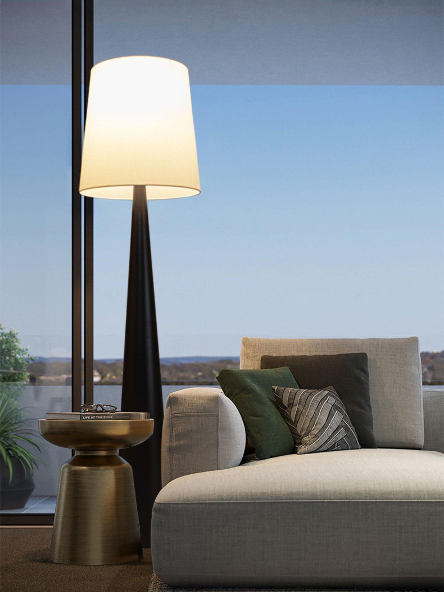 Montenegro Floor Lamp - Black Iron LED Indoor Lighting