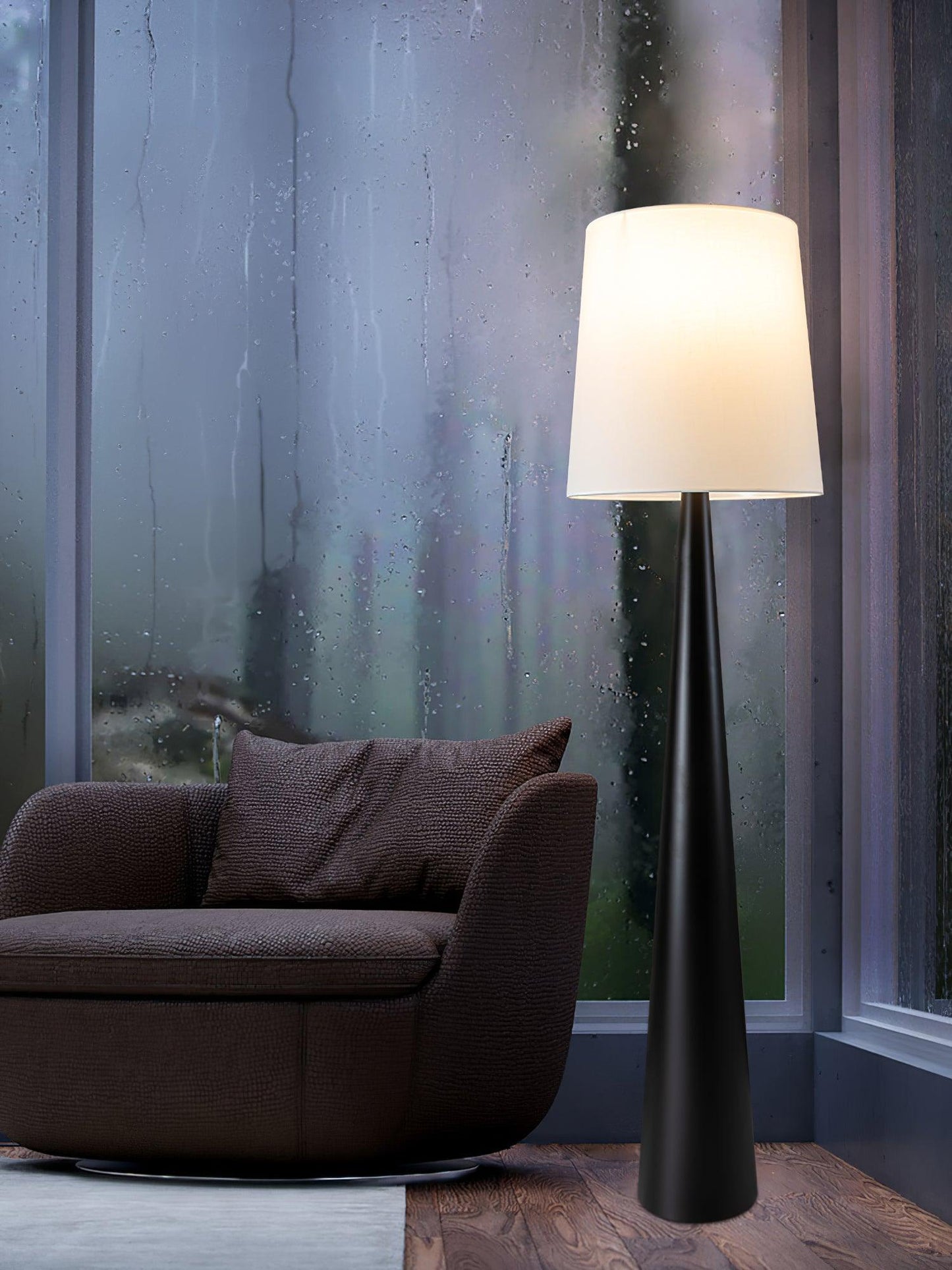 Montenegro Floor Lamp - Black Iron LED Indoor Lighting
