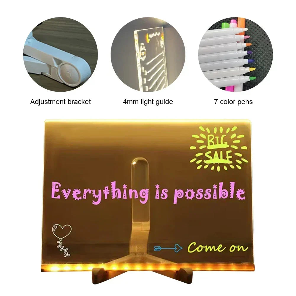 Schreibe Auf Neon Desk Lamp - LED Light Up Whiteboard