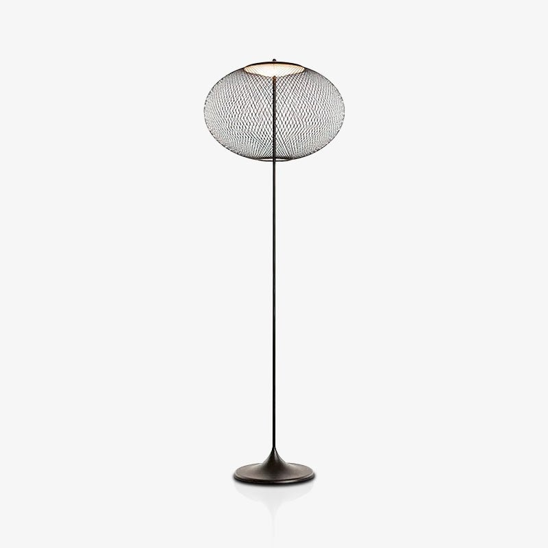 Metallic Meshwork Floor Lamp with Integrated LED Light