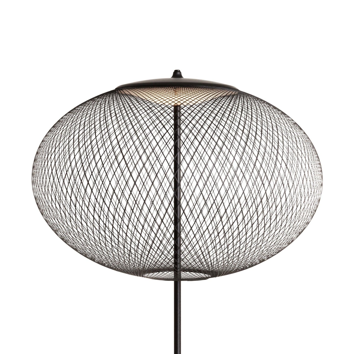 Metallic Meshwork Floor Lamp with Integrated LED Light