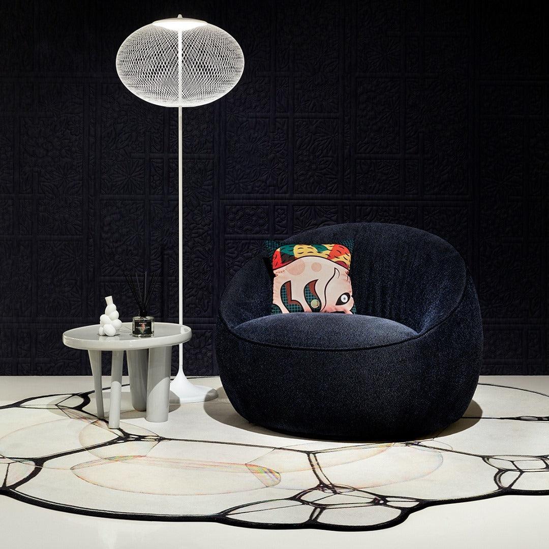 Metallic Meshwork Floor Lamp with Integrated LED Light