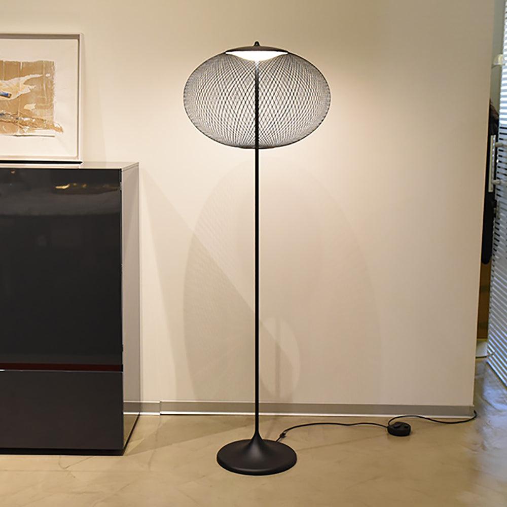 Metallic Meshwork Floor Lamp with Integrated LED Light
