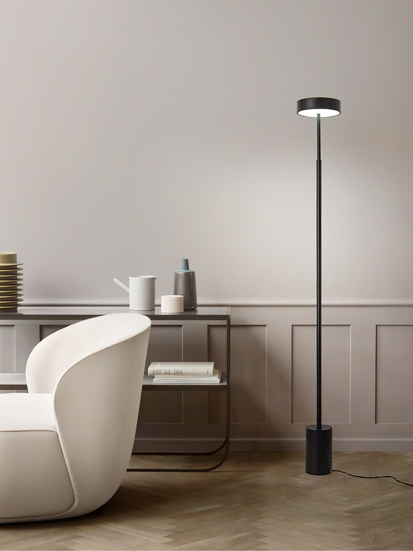 Naya Rotatable Floor Lamp with Integrated LED Lighting