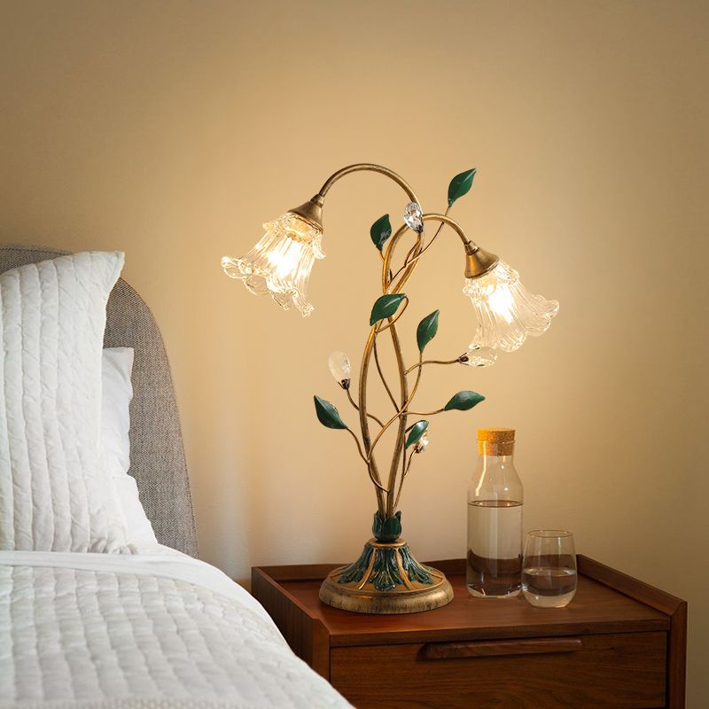 Vintage French Flower Table Lamp – Elegant Lighting with a Romantic Charm