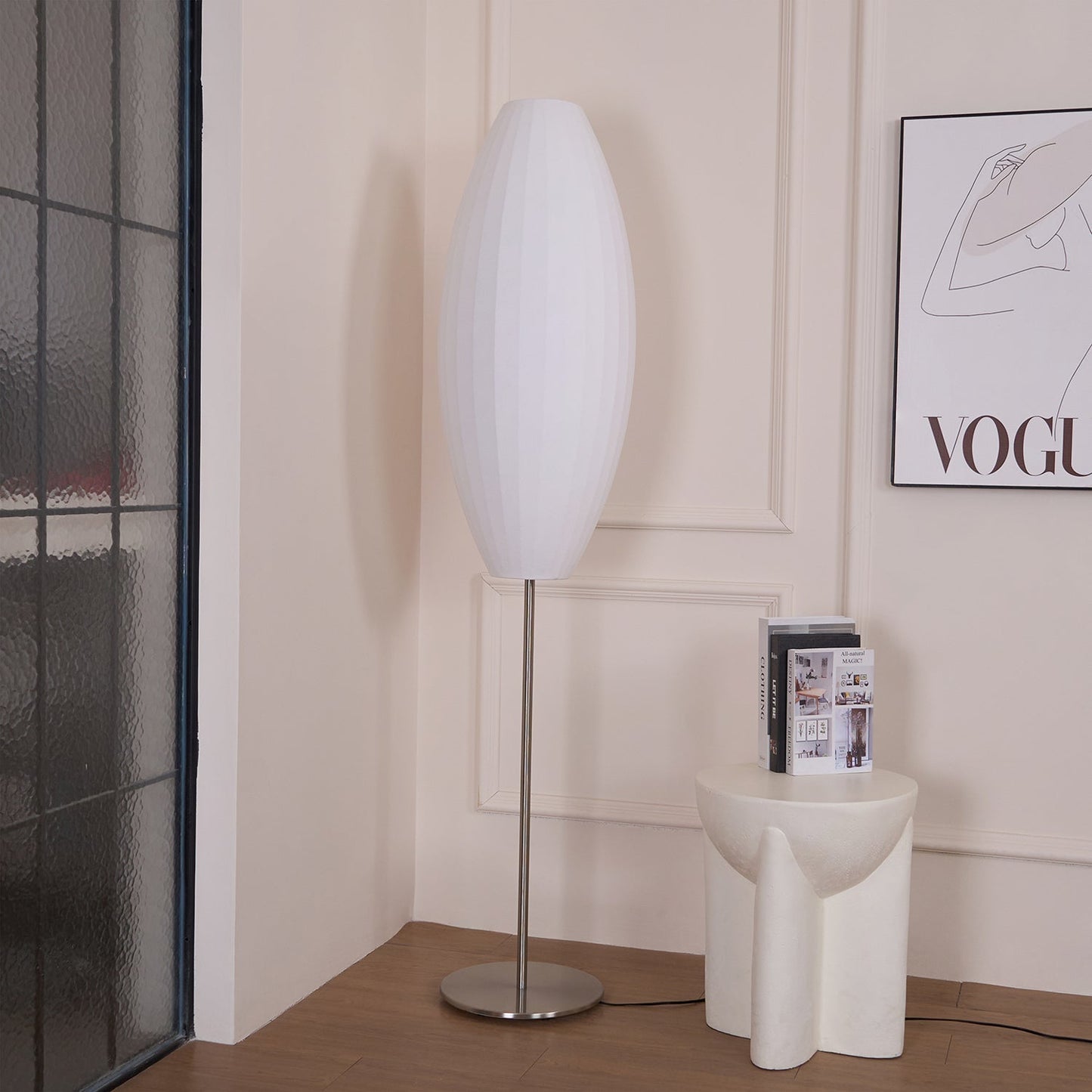 Nelson Floor Lamp - Elegant LED Indoor Lighting, Chrome Finish