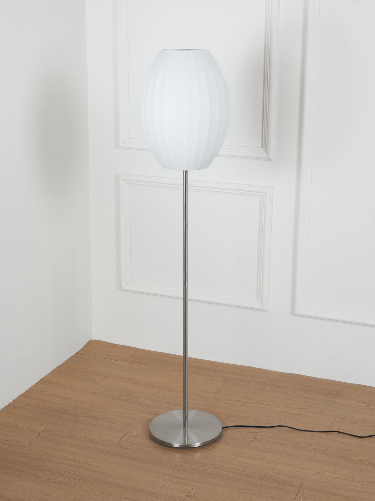 Nelson Floor Lamp - Elegant LED Indoor Lighting, Chrome Finish