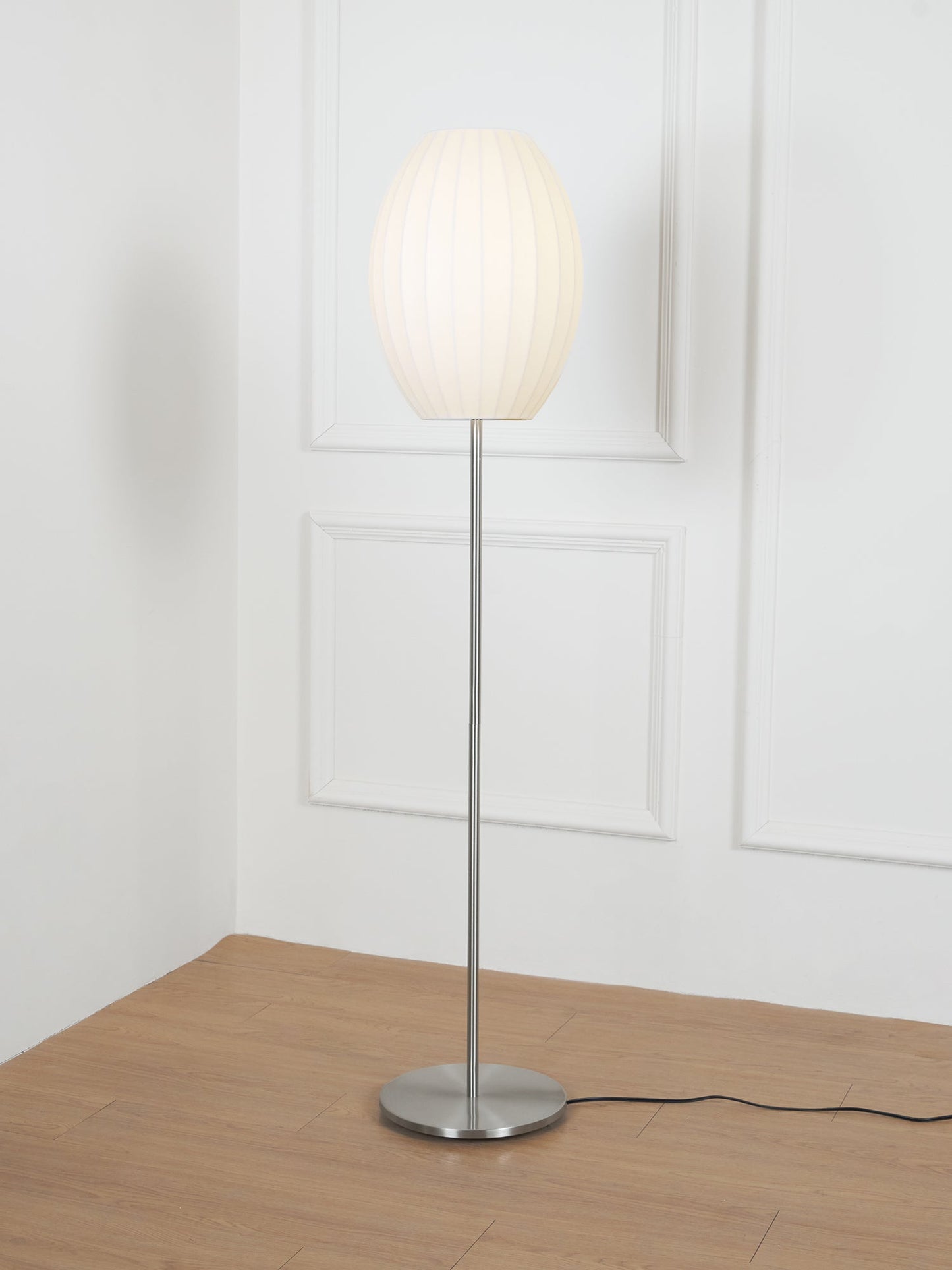 Nelson Floor Lamp - Elegant LED Indoor Lighting, Chrome Finish