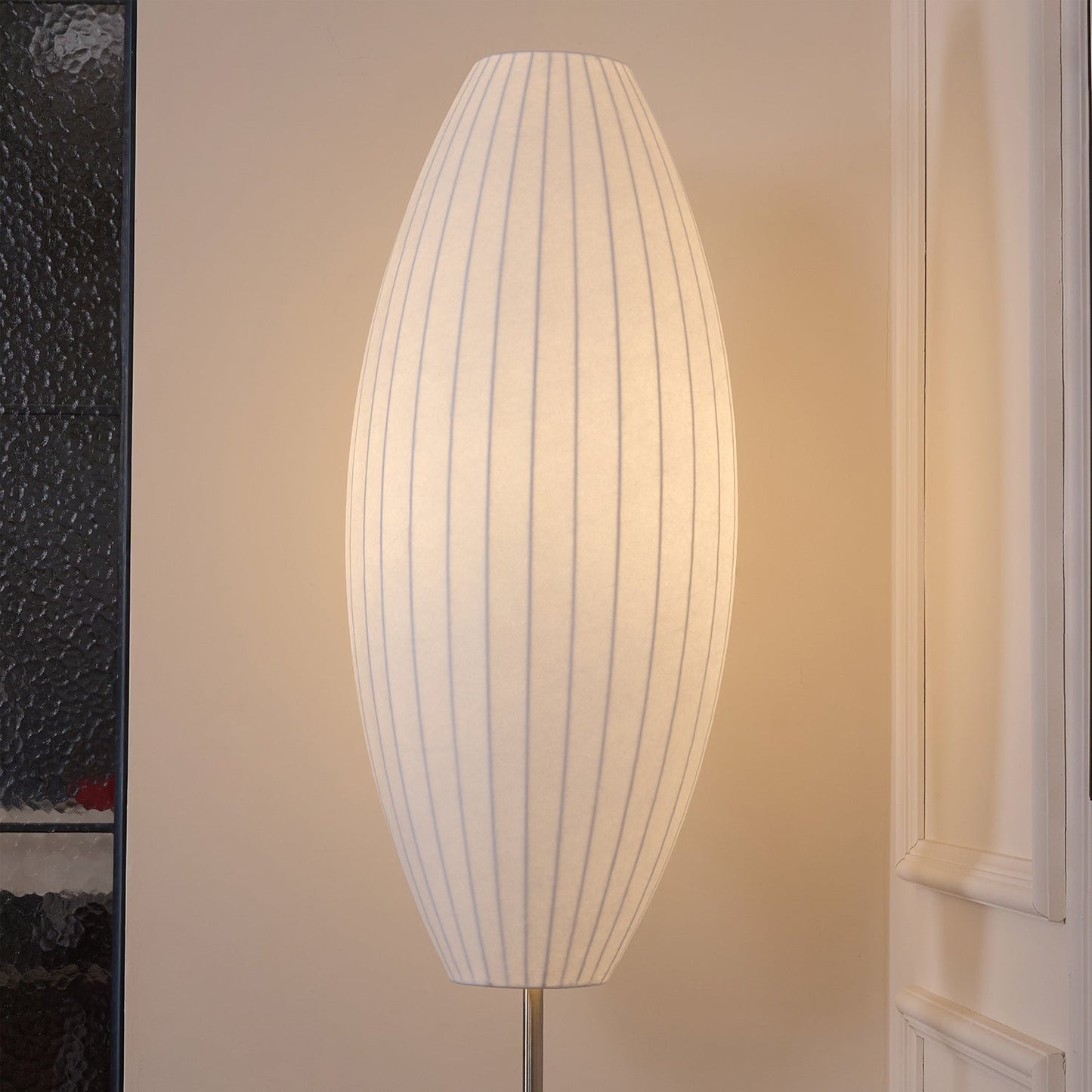 Nelson Floor Lamp - Elegant LED Indoor Lighting, Chrome Finish
