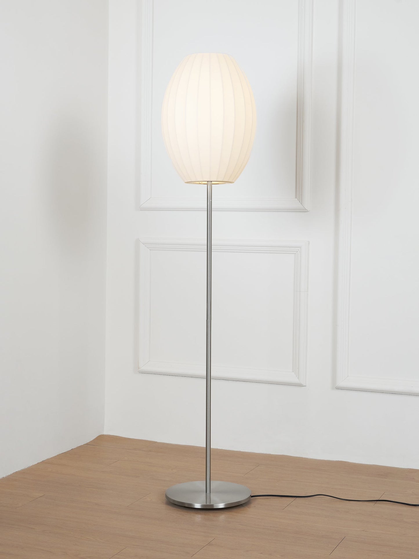 Nelson Floor Lamp - Elegant LED Indoor Lighting, Chrome Finish